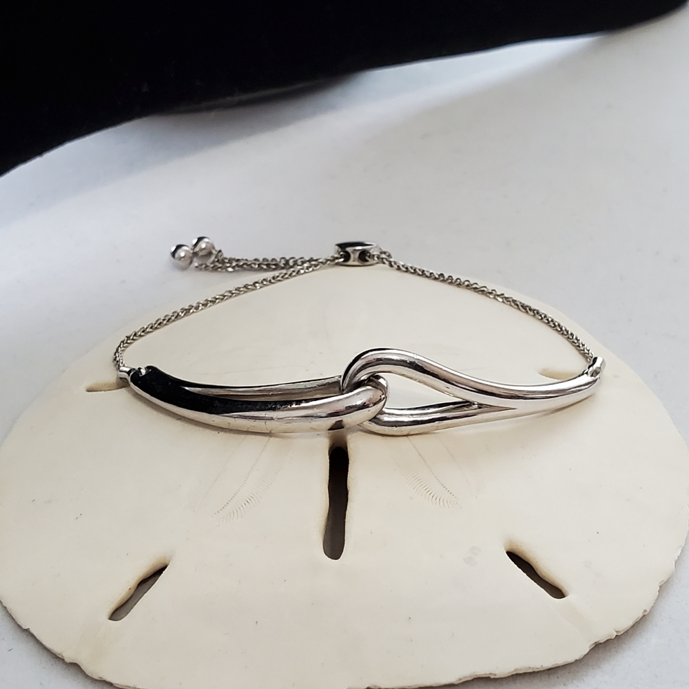 Harriet Kelsall Sterling Bracelet Interlocking Design (Fits 8 1/4”-9”) RARE - Picture 1 of 16